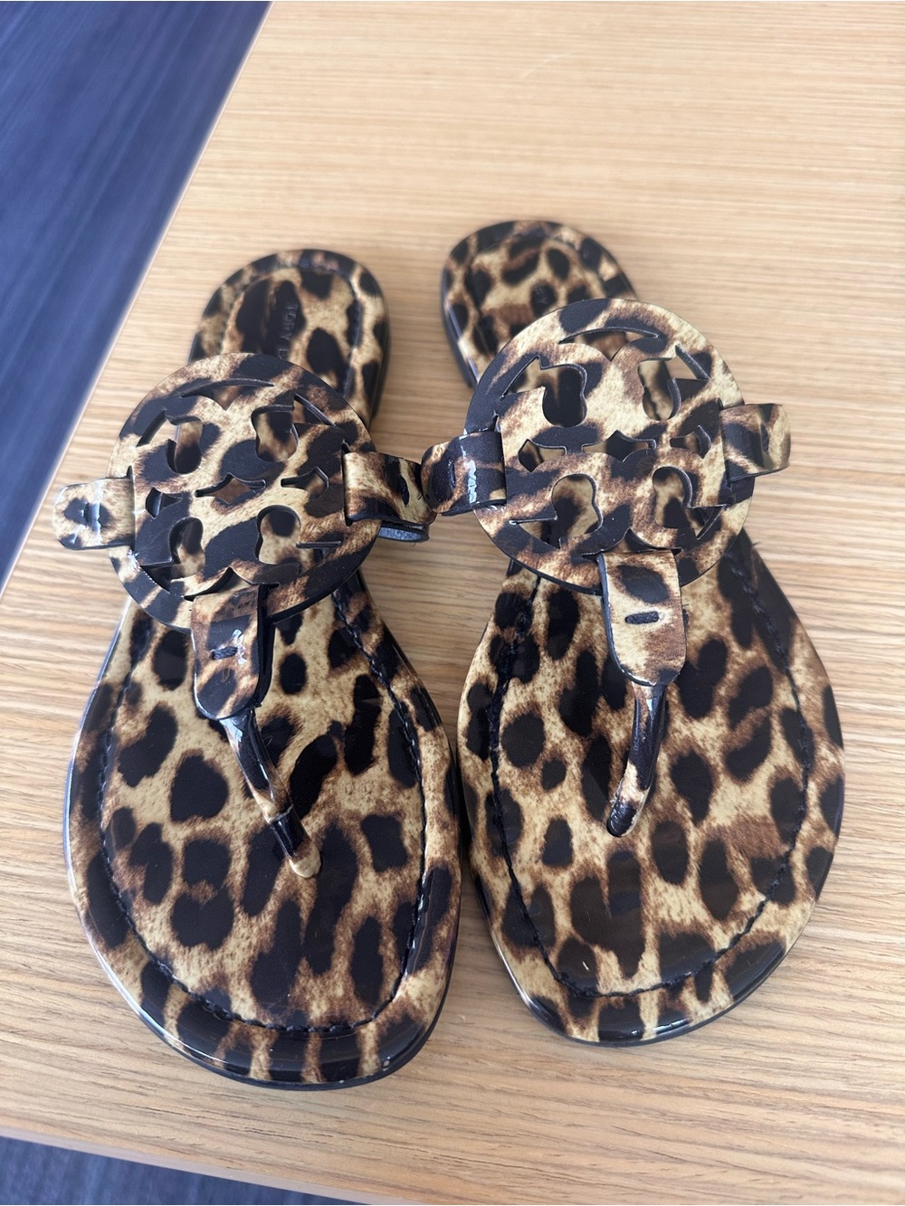 Tory Burch Miller Leopard Print Sandals- Natural Leopard- Size 7.5